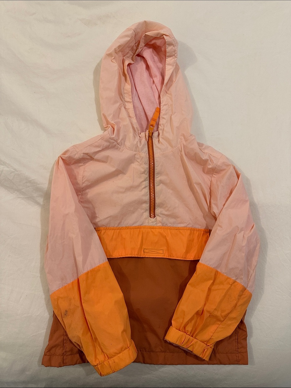 XS 4/5 Color block Windbreaker Peach Orange Coral Cat and Jack Kids Toddler